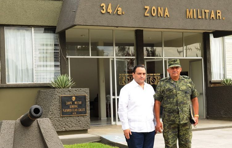 Se Reúnen El Gobernador Roberto Borge Y El General Anastacio García Rodríguez