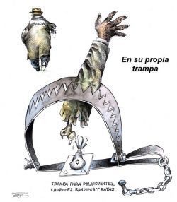 En su propia trampa