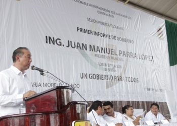 Juan Manuel Parra López, rinde cuentas ante la sociedad morelense