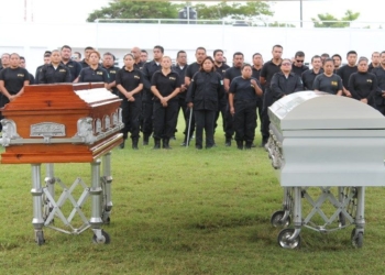 Con honores de Estado despiden a los dos Policías Ministeriales