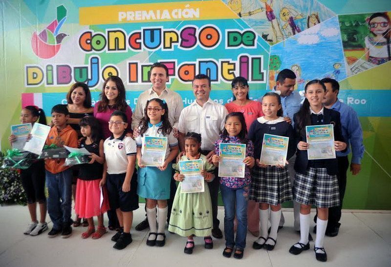 Premia CDHEQROO en Solidaridad Concurso Estatal de dibujo sobre derechos de niñas y niñas