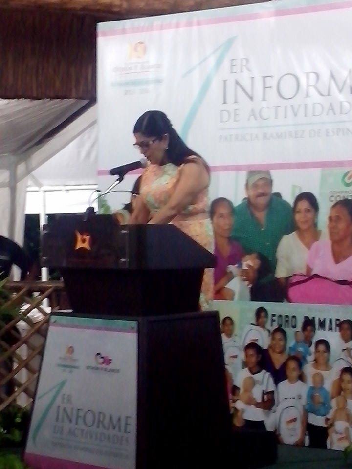 Patricia Ramírez de Espinosa, rinde 1er Informe de Actividades como presidenta del DIF OPB