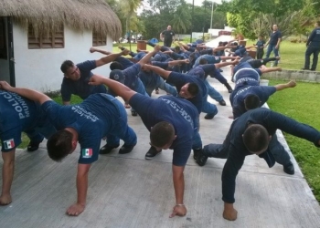 Policía Municipal de Bacalar  inician el año con intensa capacitación