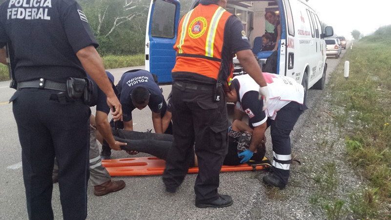 No llegó la mudanza; un “pestañazo” los sacó de la carretera