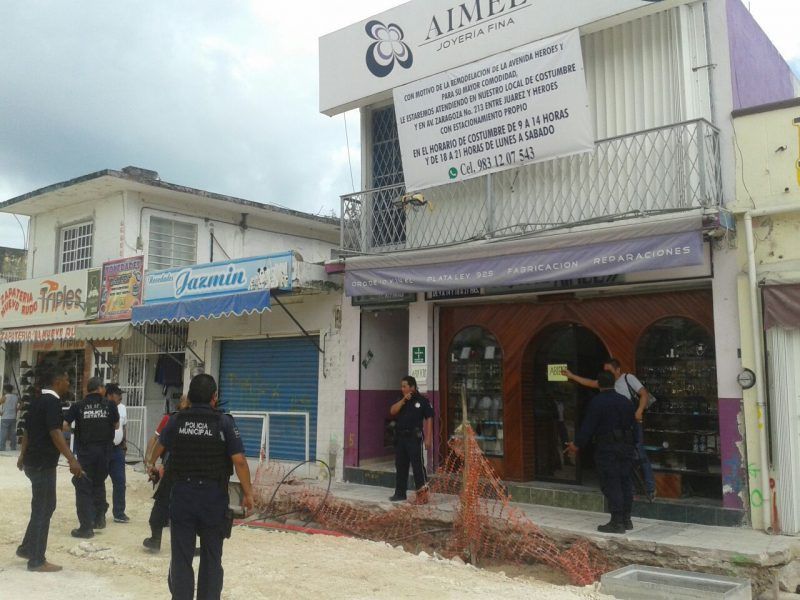 Asalto en centro de Chetumal