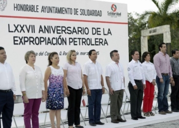 Se conmemora en Solidaridad aniversario de la expropiación petrolera