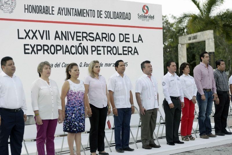 Se conmemora en Solidaridad aniversario de la expropiación petrolera