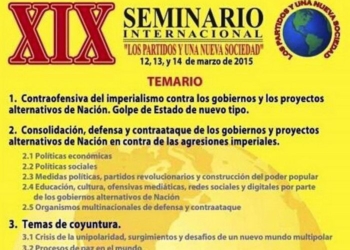 Realiza PT XIX Seminario Internacional “Los partidos y una nueva Sociedad”