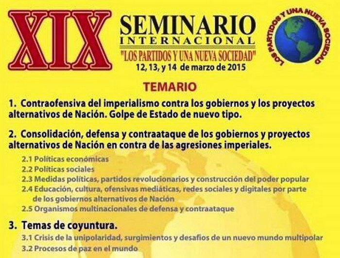 Realiza PT XIX Seminario Internacional “Los partidos y una nueva Sociedad”