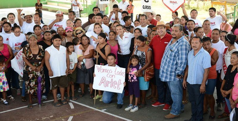 Recibe Arlet apoyo de la Ribera del Río Hondo