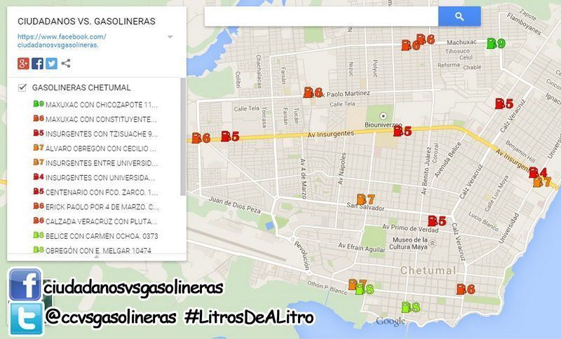Suma más adeptos la agrupación #CiudadanosVSGasolineras en Chetumal