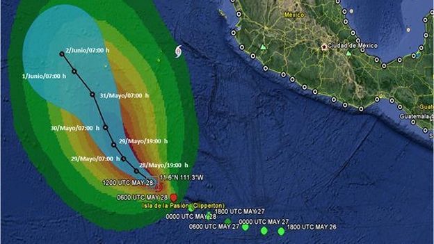 La tormenta tropical ‘Andrés’  se forma en aguas del Pacífico
