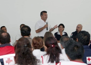 Mauricio Góngora refrenda su total respaldo a la noble labor de la Cruz Roja Mexicana