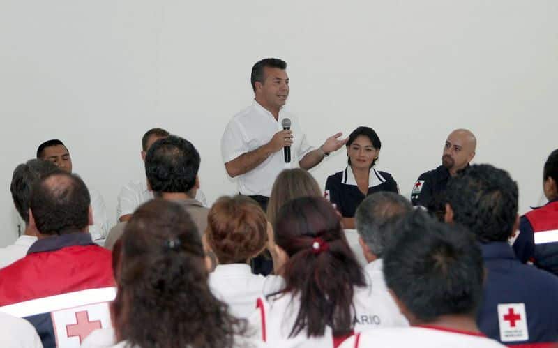 Mauricio Góngora refrenda su total respaldo a la noble labor de la Cruz Roja Mexicana