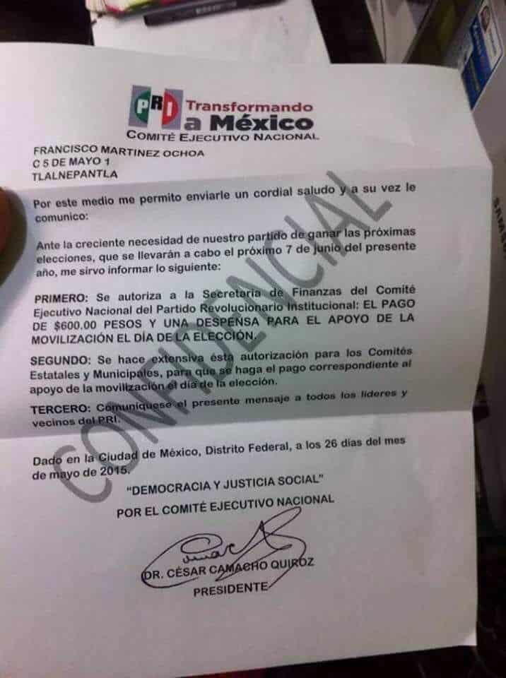 El Pri Desacredita Y Desconoce Cualquier Ofrecimiento O Solicitud En Su Nombre