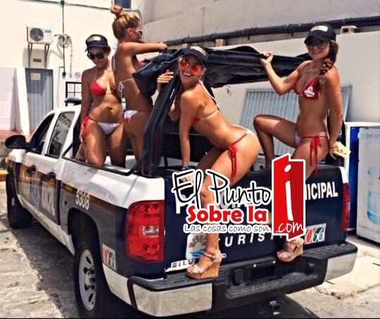 Qué poca m…. jefes policiacos no aceptan la forma que gendarmes promocionan Cancún