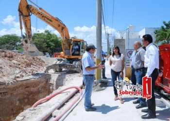 Supervisa CAPA obras de sustitución de colector de aguas residuales