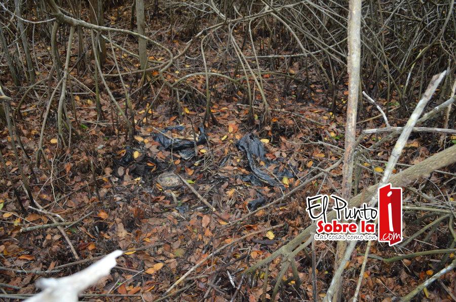 Esta mañana fue hallada la osamenta de una persona que fue asesinada hace más de un año