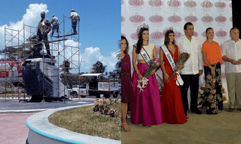 Masacran monumentos, mientras Lilián Villanueva pierde el tiempo en pasarelas