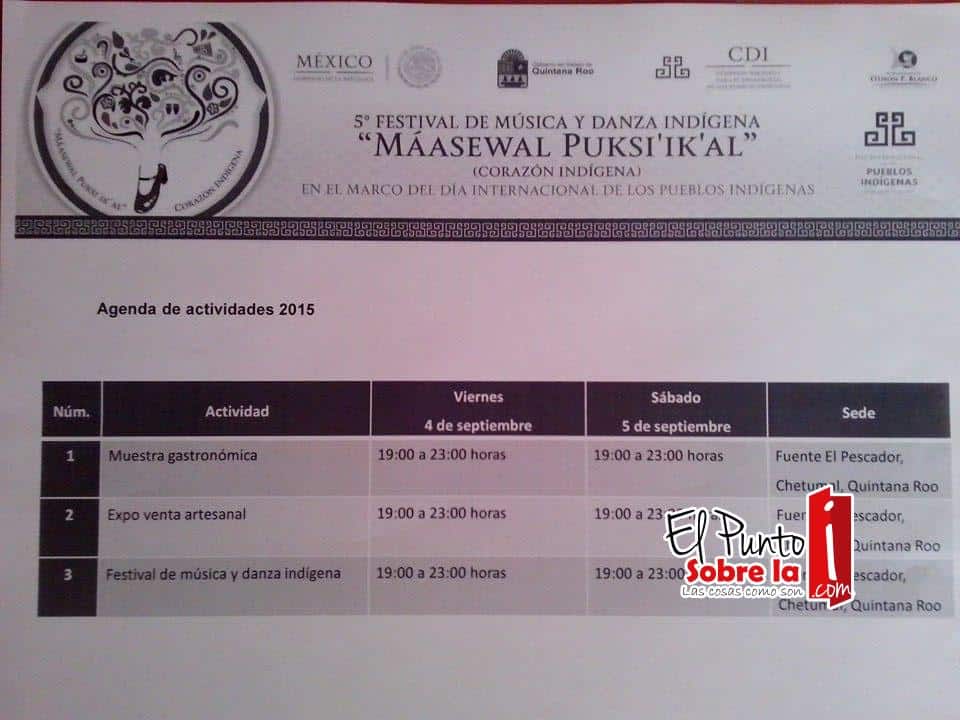Presenta CDI programa del 5º Festival de Música y Danza Indígena