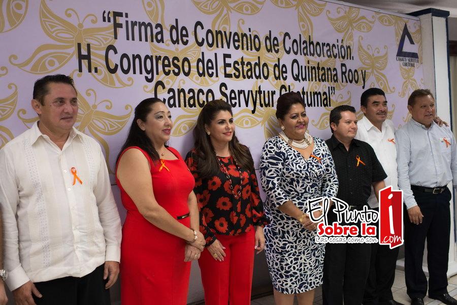 Estrechan lazos de colaboración Congreso y Canaco-Servitur