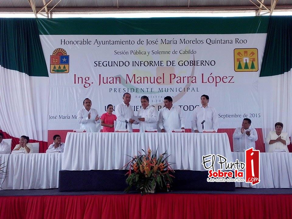 Rinde Juan Manuel Parra López su 2o Informe de Gobierno