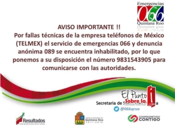 Caos en sur de Quintana Roo por falla de línea telefónica