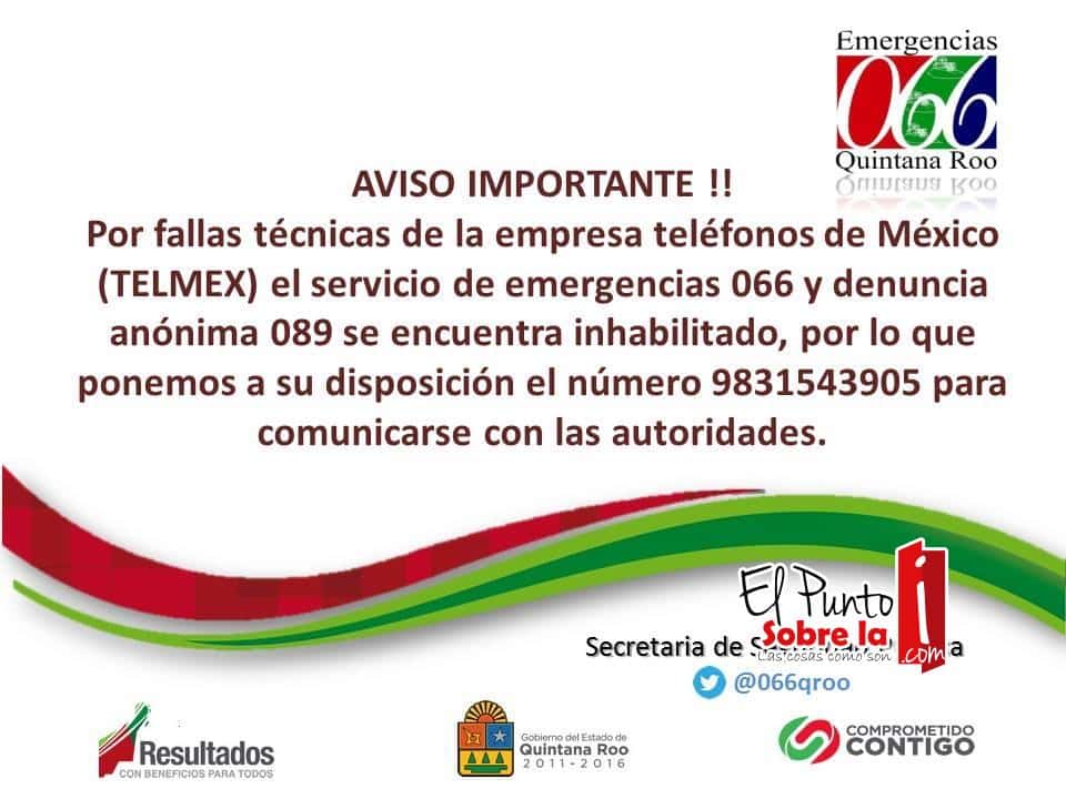 Caos en sur de Quintana Roo por falla de línea telefónica