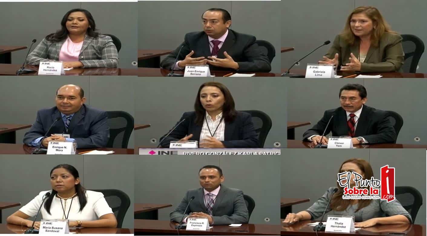 Comparecen aspirantes al OPLE de Quintana Roo ante Consejeros del INE