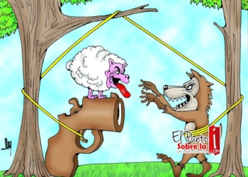 Cartón de Luy, finalista en la 8a. Bienal de Caricatura “Masters of Caricature” Plovdiv 2015, de Bulgaria.