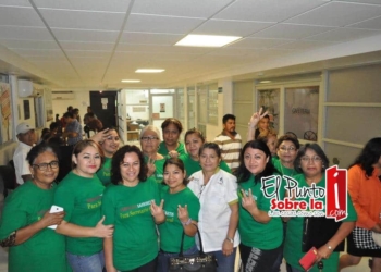 Sindicalizados de la sección 45 del SNTS reciben a la planilla verde (FOTOS)