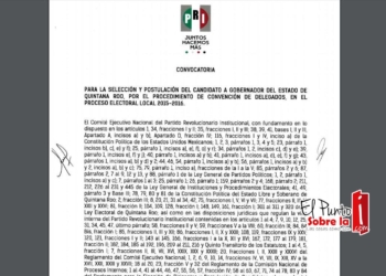 Por fin liberan convocatoria del PRI a la gubernatura de Quintana Roo