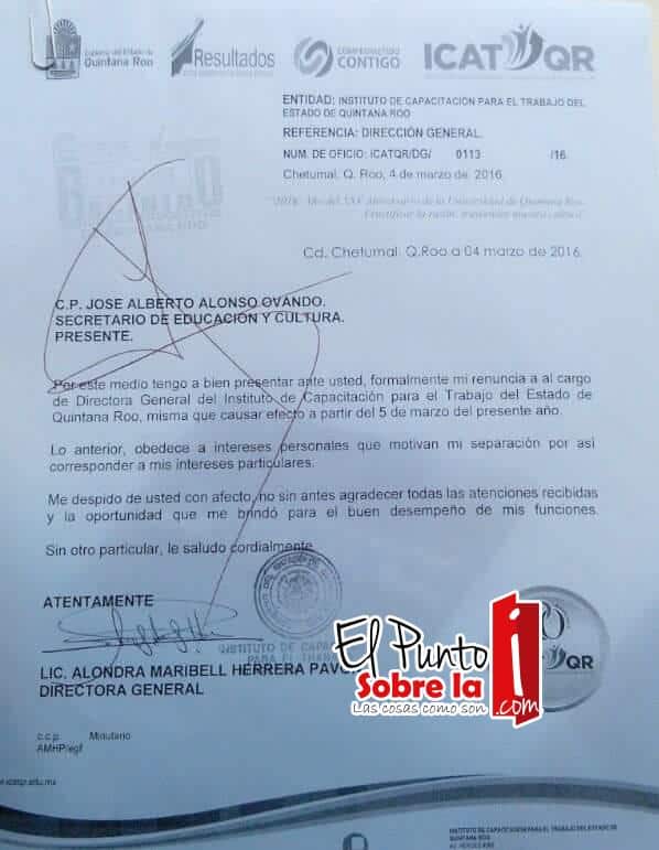 Alondra Herrera se separa del ICAT, quiere ser alcaldesa