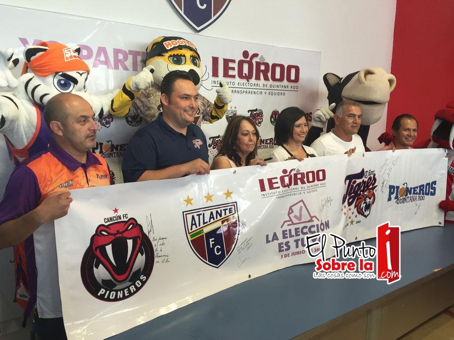 Clubes deportivos quintanarroenses realizan alianza cívica con el IEQROO