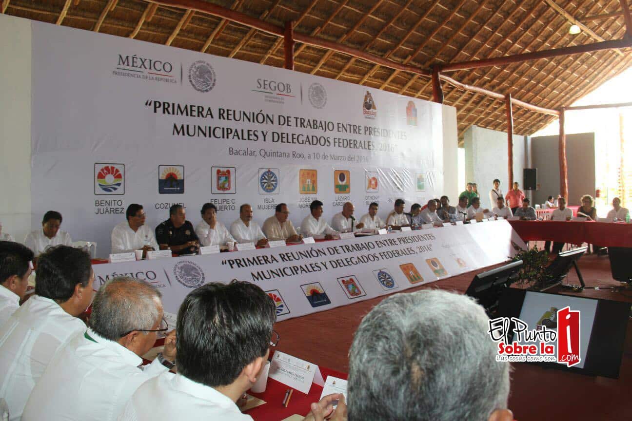 Bacalar, sede de la primera reunión de trabajo entre presidentes y delegados federales del 2016