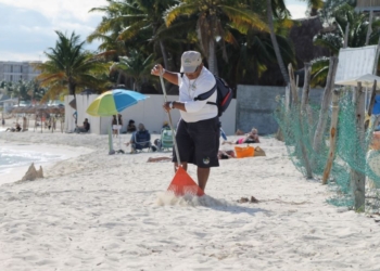 Intenso trabajo de limpieza de playas