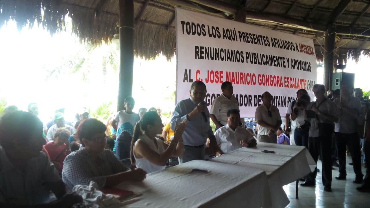 Militantes de Morena declinan a favor de Mauricio Góngora