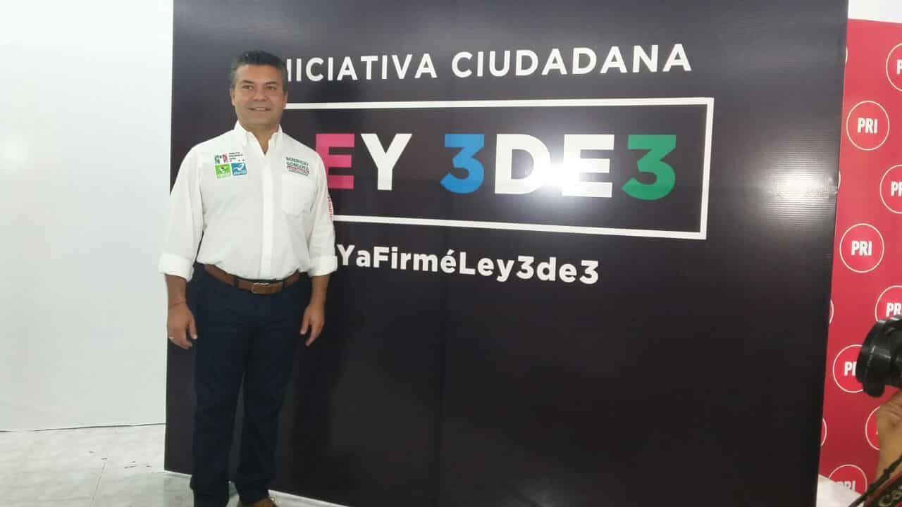 Se suma Mauricio Góngora a la iniciativa ciudadana Ley 3 de 3