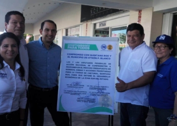 Candidatos firman compromiso para detonar el desarrollo económico del sur de Q. Roo