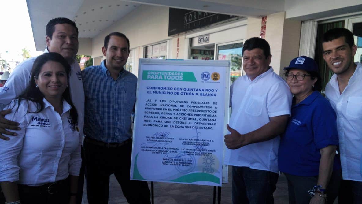 Candidatos firman compromiso para detonar el desarrollo económico del sur de Q. Roo
