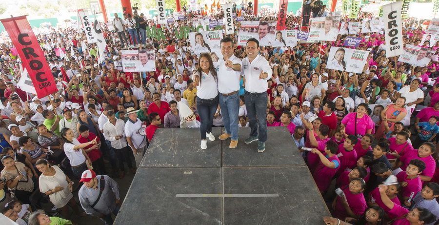 Acuden miles a los cierres de campaña de Mauricio Góngora en Tulum y Puerto Morelos