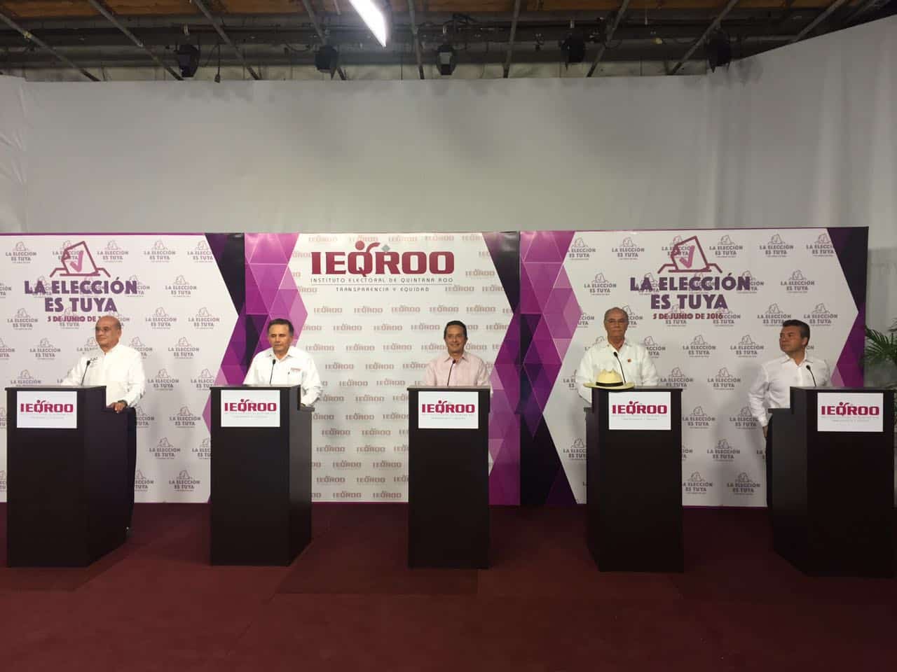 Listo debate entre candidatos a la gubernatura de Quintana Roo