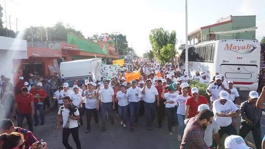 Histórico cierre de campaña de los candidatos del Pri-Verde panal en Jose Maria Morelos