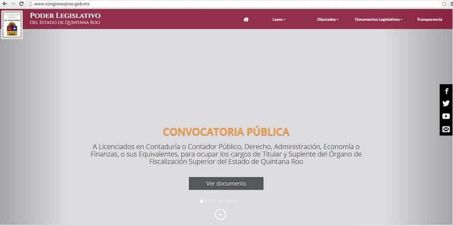Pública la XIV Legislatura convocatoria para la titularidad de la Auditoria Superior de Quintana Roo