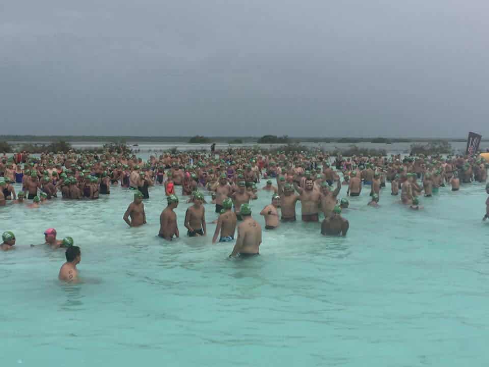 Mal clima y un difunto, suspenden Maratón de Aguas Abiertas de Bacalar