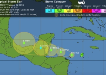 “Earl” tocará tierra como Huracán Categoría 1