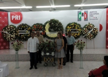 Priistas despiden a Don Isidro Rivera Cetina