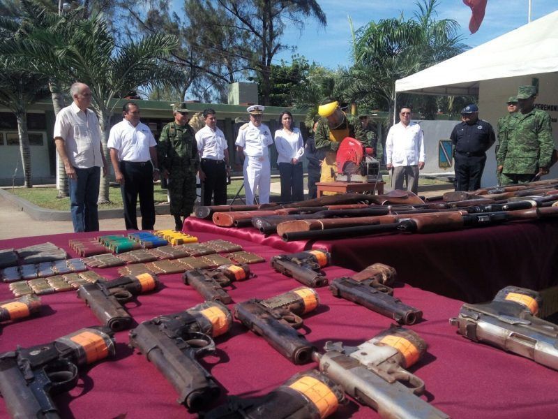 Ejército Mexicano destruye 162 armas de fuego en Chetumal