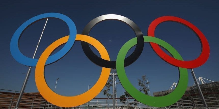 RIO DE JANEIRO, BRAZIL - AUGUST 01: A general view is seen of the Olympic rings in the Olympic Park on August 1, 2016 in Rio de Janeiro, Brazil. (Photo by Mark Kolbe/Getty Images)