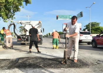 Inicia programa de bacheo en Solidaridad